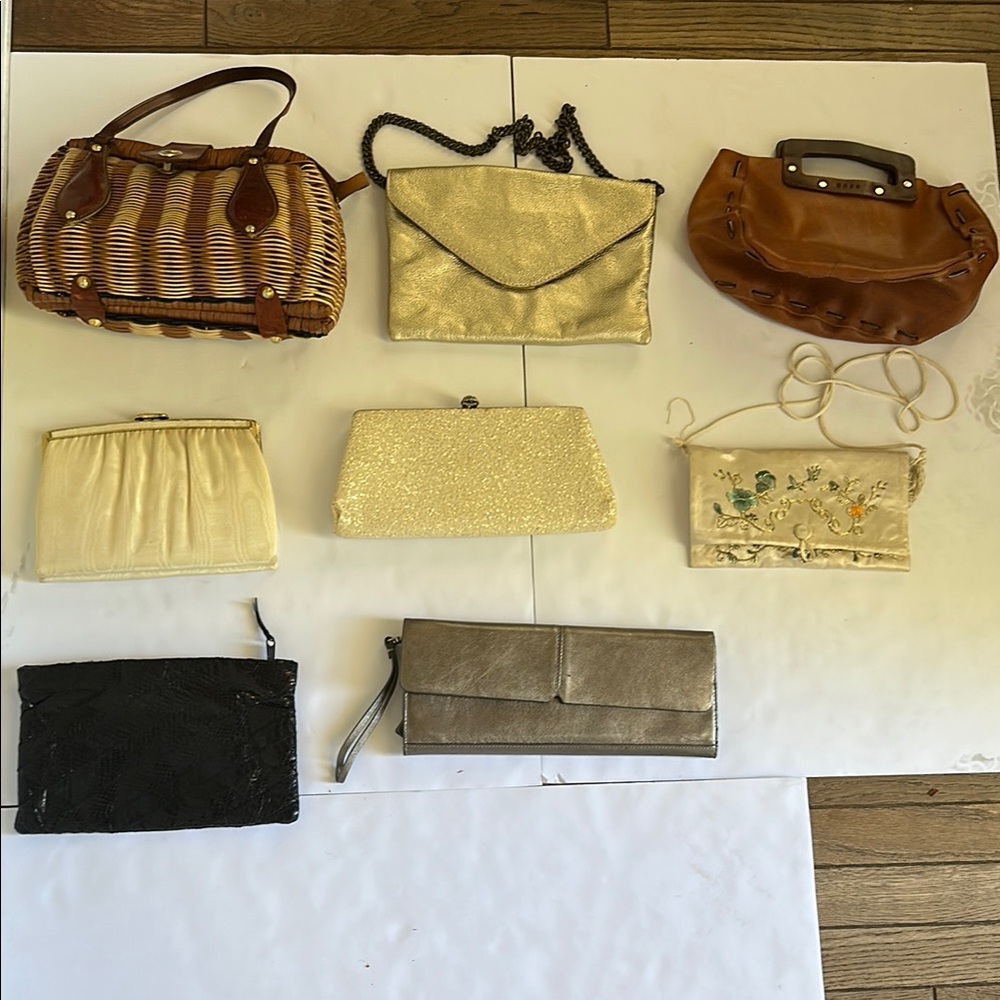 Chic Gold and Cream Clutches with Vintage Flair